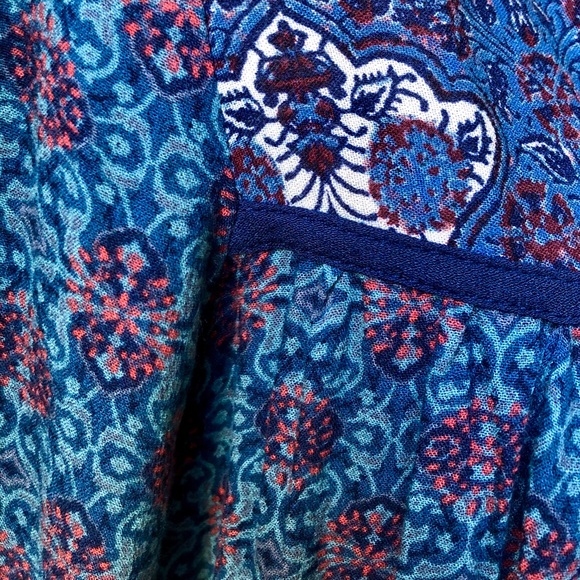 XHILARATION Boho Long Sleeve Sheer Blouse - Picture 4 of 7